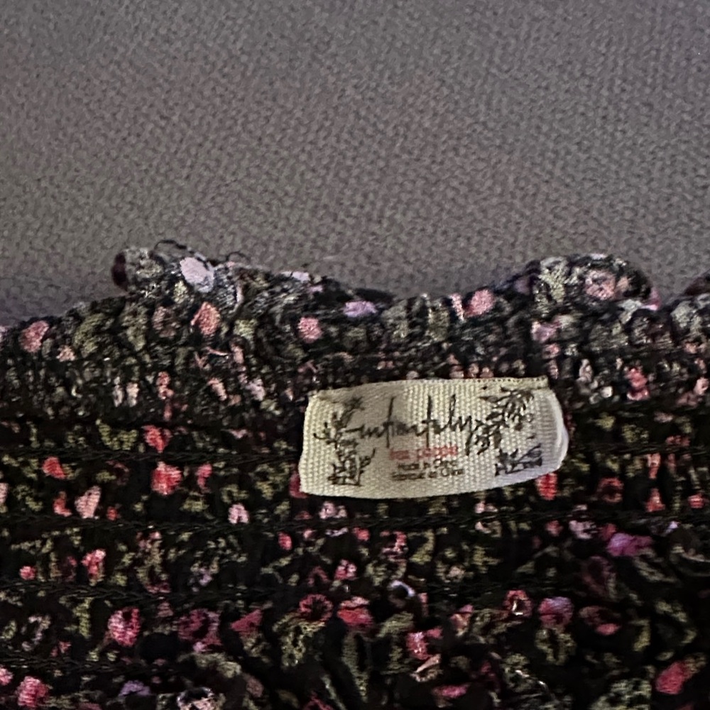 Lilly Pulitzer Black and Pink Patterned Skirt